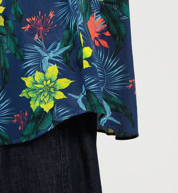 TOMORROWLAND MENS「レーヨンコットン フラワープリント プルオーバーシャツ」|シャツ・ブラウス|