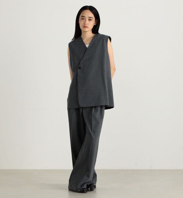 Edition「ウールトロピカル タックワイドスラックス」|スラックス|