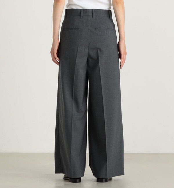 Edition「ウールトロピカル タックワイドスラックス」|スラックス|