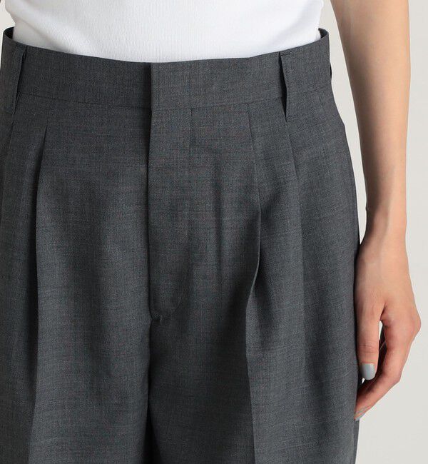 Edition「ウールトロピカル タックワイドスラックス」|スラックス|