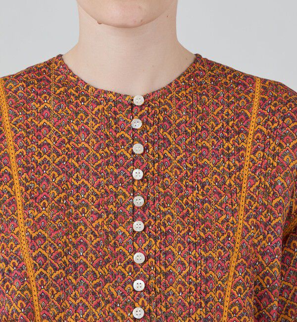 SOULEIADO「コットンプリント チュニックブラウス」|シャツ・ブラウス|