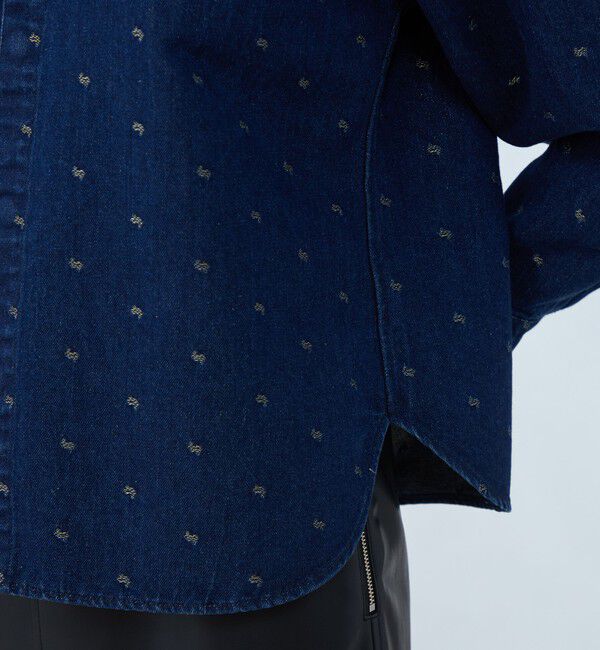 MACPHEE「デニムスパークジャカード レギュラーシャツ」|シャツ・ブラウス|