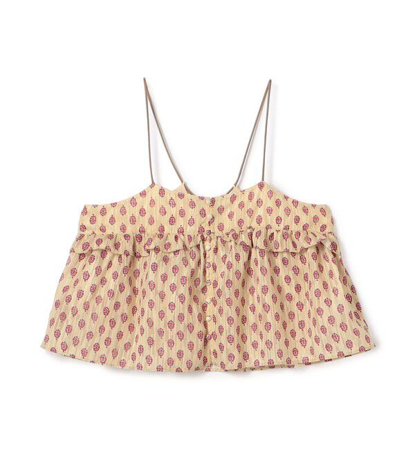 SOULEIADO「カットジャカードプリント フリルキャミソール」|キャミソール|42 ライトベージュ系