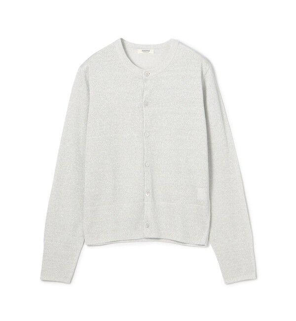 MACPHEE「プレーンリネン クルーネックカーディガン」|カーディガン|81 シルバー