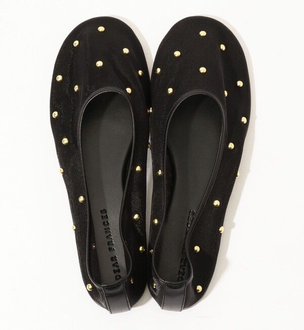 TOMORROWLAND GOODS「DEAR FRANCES バラ スタッズド メッシュ バレエ シューズ」|バレエシューズ|