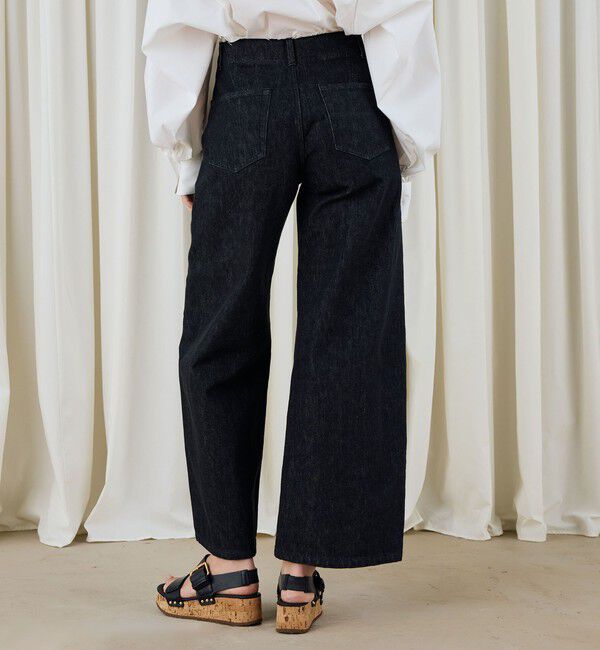 DES PRES「ブラックデニム ラウンドパンツ」|デニム|