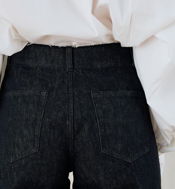 DES PRES「ブラックデニム ラウンドパンツ」|デニム|