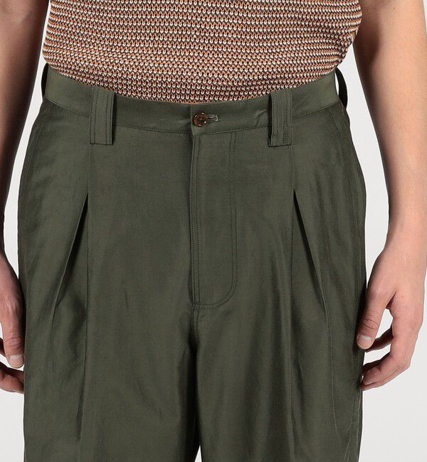 TOMORROWLAND MENS「コードシルクタフタ ペグトップワイドパンツ」|その他|