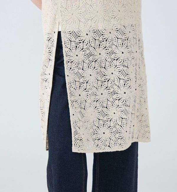 MACPHEE「ウィンドミルクロシェ ノースリーブワンピース」|ワンピース|