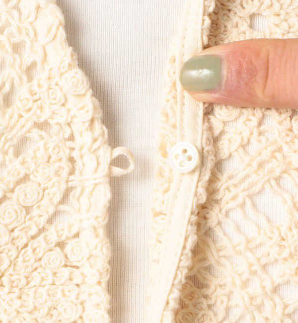 MACPHEE「ウィンドミルクロシェ Vネックベスト」|ベスト・ジレ|