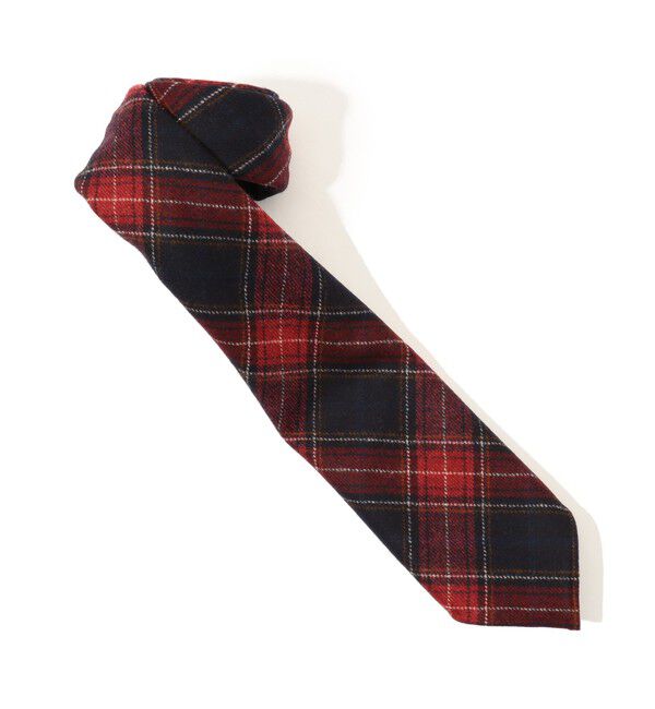 TOMORROWLAND GOODS「TOMORROWLAND MADE IN ITALY ウール チェック ネクタイ」|ネクタイ・蝶ネクタイ|38 ダークレッド系