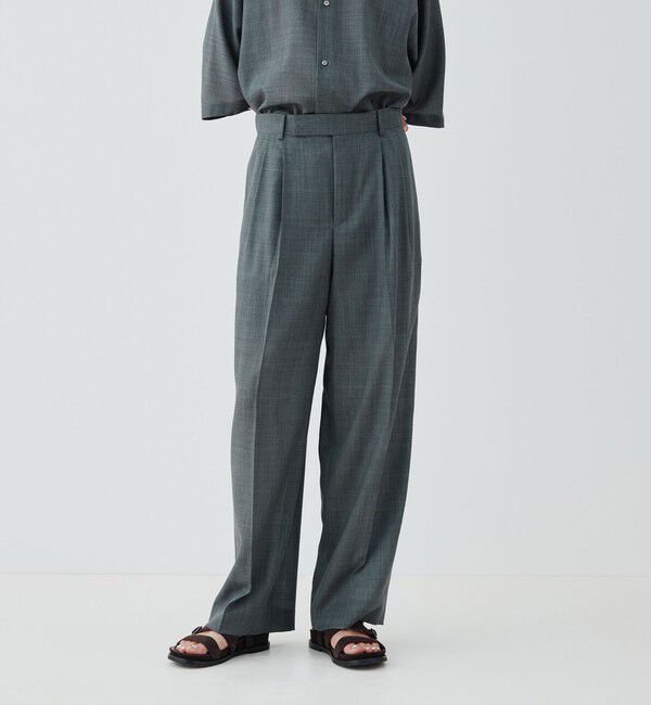 GALERIE VIE「エアリークレープ ツータックパンツ」|スラックス|