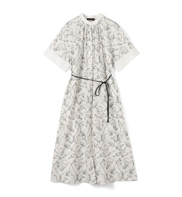 TOMORROWLAND collection「バルーンエンブロイダリー スタンドカラーワンピース」|ワンピース|12 ホワイト系