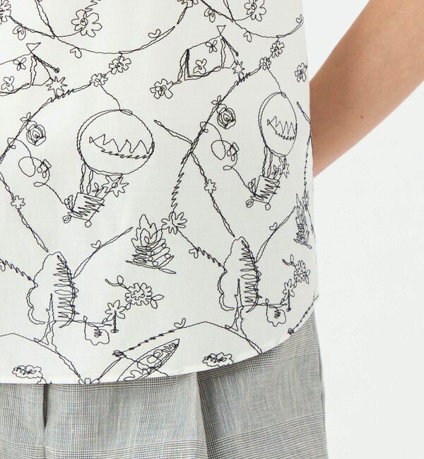 TOMORROWLAND collection「バルーンエンブロイダリー コードパイピングブラウス」|シャツ・ブラウス|