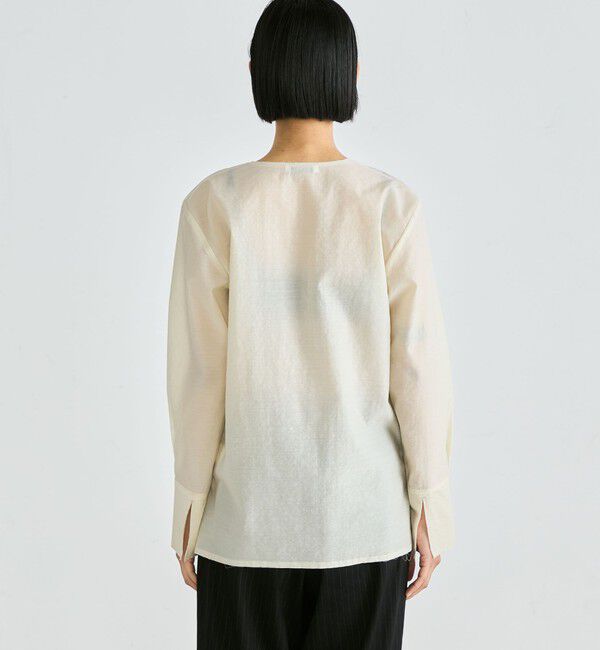 Edition「シアーウール Vネックシャツ」|シャツ・ブラウス|