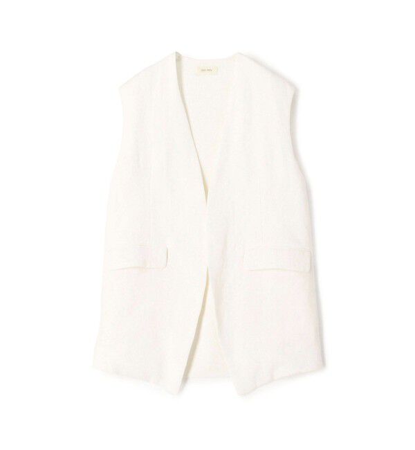 DES PRES「ファブリックコンビ Vカラージレ」|ベスト・ジレ|11 ホワイト