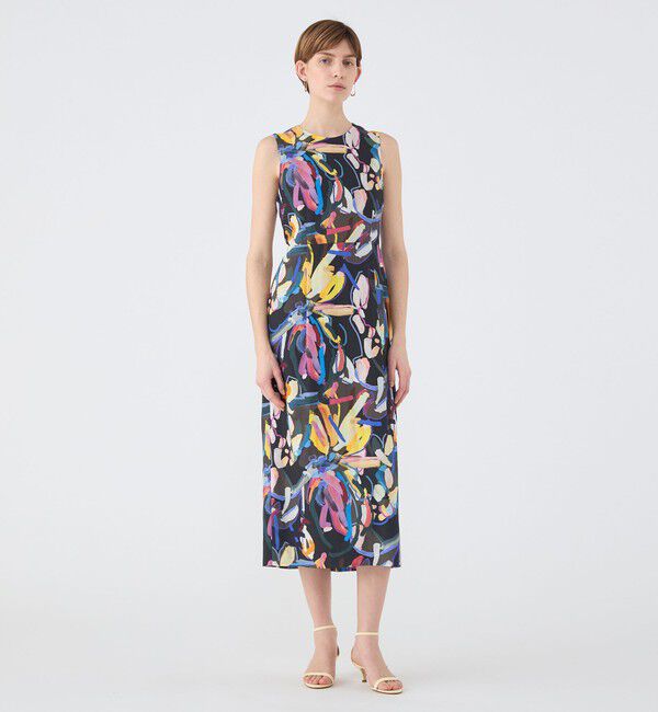 Ballsey「クルールフラワープリント バッククロスワンピース」|ワンピース|