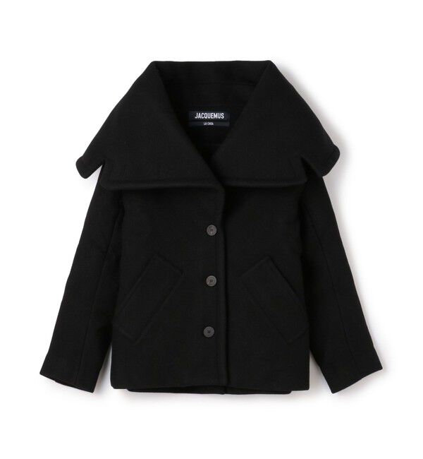 TOMORROWLAND BUYING WEAR「JACQUEMUS LE CABAN CARUSO ショートコート」|ピーコート|19 ブラック