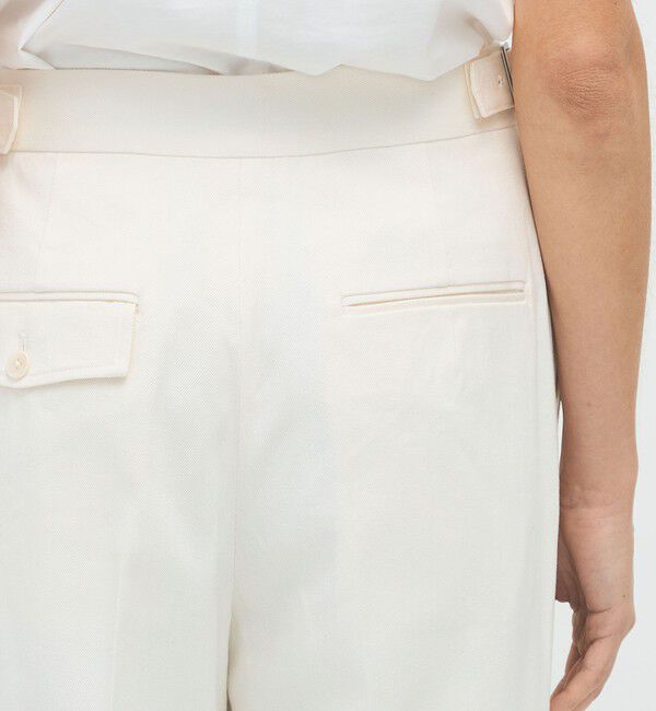 CABaN「コットンシルクストレッチ デニムフレアパンツ」|チノ|