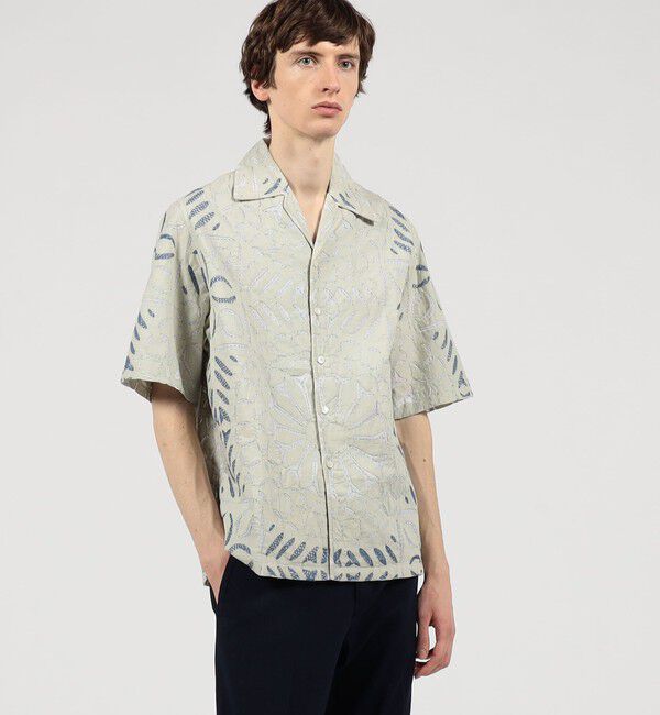 TOMORROWLAND MENS「コットン エンブロイダリー オープンカラーシャツ」|シャツ・ブラウス|