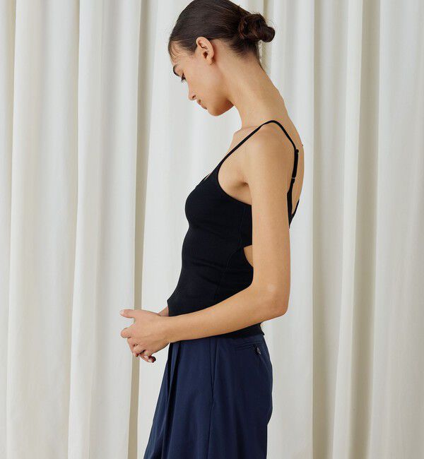 DES PRES「スモールライトリブ バックオープンキャミソール」|キャミソール|