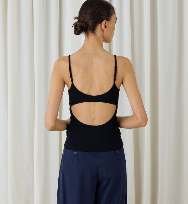 DES PRES「スモールライトリブ バックオープンキャミソール」|キャミソール|