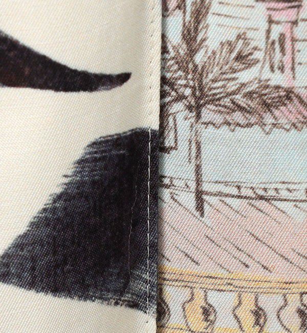 MACPHEE「スカーフプリント ラップマキシスカート」|タイト|