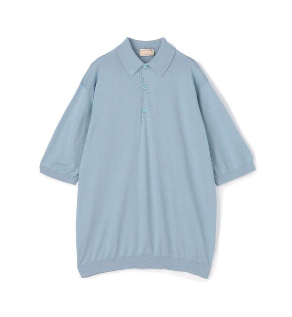 TOMORROWLAND MENS「【別注】JOHN SMEDLEY コットン ポロカラーニット」|ニット・セーター|63 ライトブルー