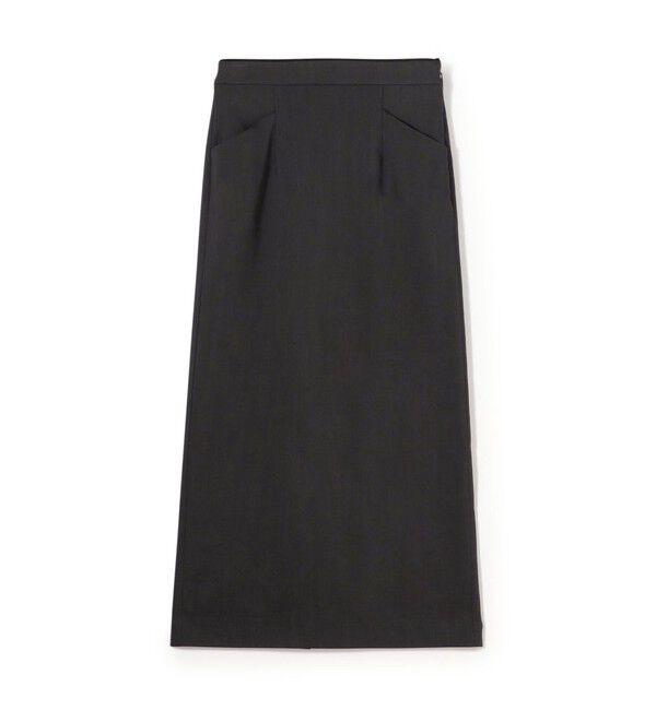 Ballsey「トリアセテートリネンストレッチ タイトロングスカート」|タイト|17 ダークグレー