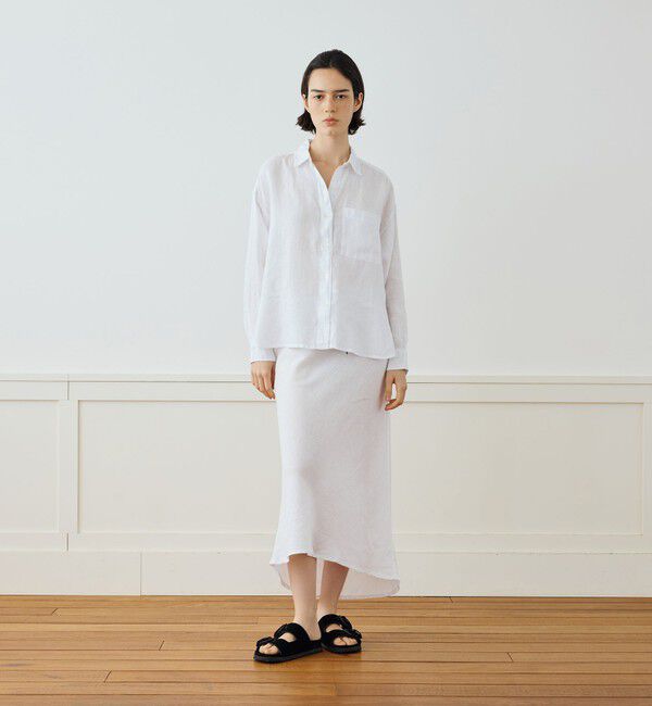 JAMES PERSE「ライトウェイトリネン ハイロースカート WKO5983」|フレア|