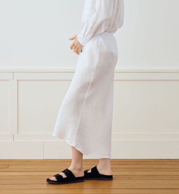 JAMES PERSE「ライトウェイトリネン ハイロースカート WKO5983」|フレア|