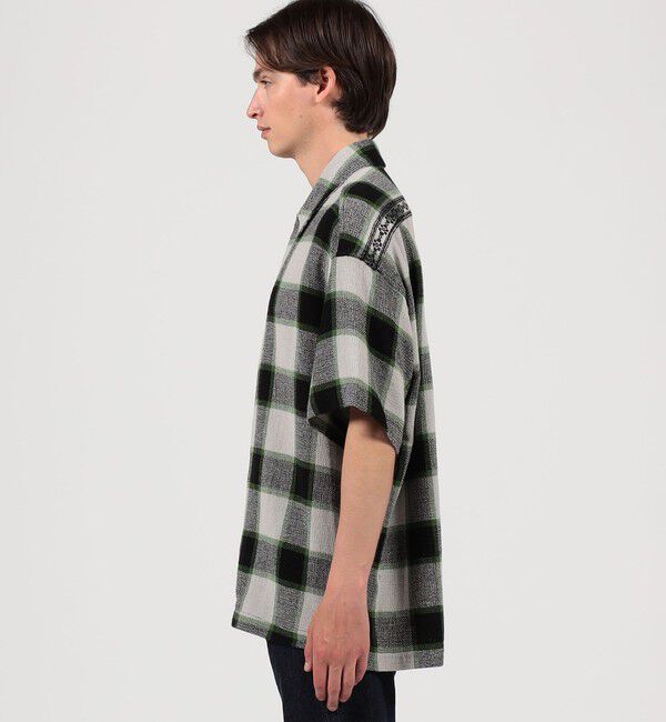 TOMORROWLAND MENS「インドコットン バスケットウィーブ ハーフスリーブシャツ」|シャツ・ブラウス|