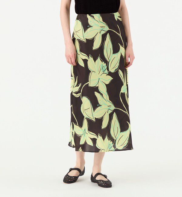 Ballsey「ビビフラワープリント マーメイドスカート」|フレア|