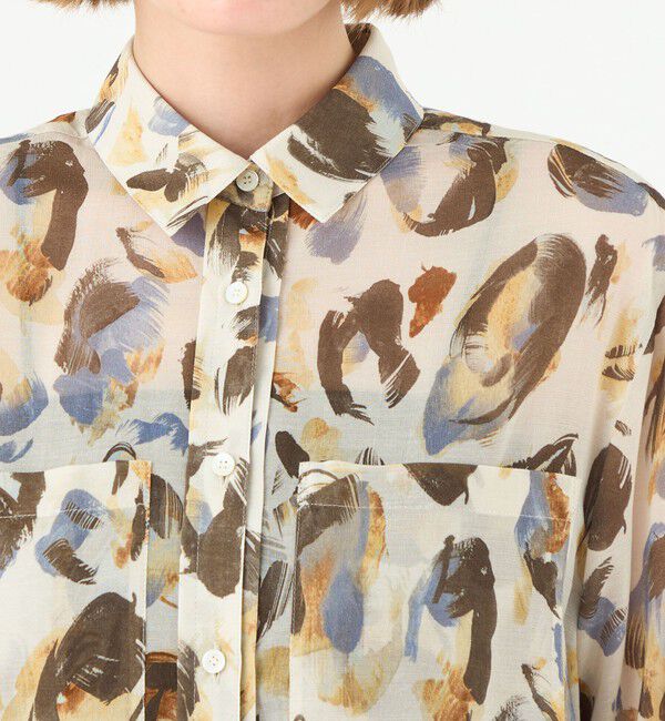 Ballsey「ドロップシェルプリント シャツブラウス」|シャツ・ブラウス|