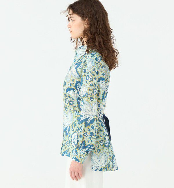 SOULEIADO「トリアセテートポリエステルリネンプリント レギュラーカラーシャツ」|シャツ・ブラウス|