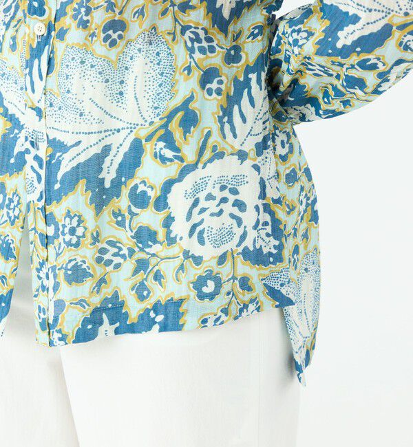 SOULEIADO「トリアセテートポリエステルリネンプリント レギュラーカラーシャツ」|シャツ・ブラウス|