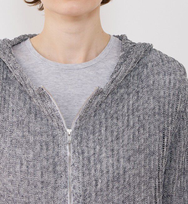 GALERIE VIE「コットンリネンムリネ フーデッドカーディガン」|カーディガン|