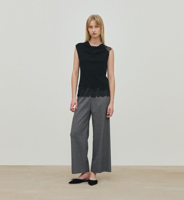 DES PRES「レースコンビニット ドレーププルオーバー」|ニット・セーター|