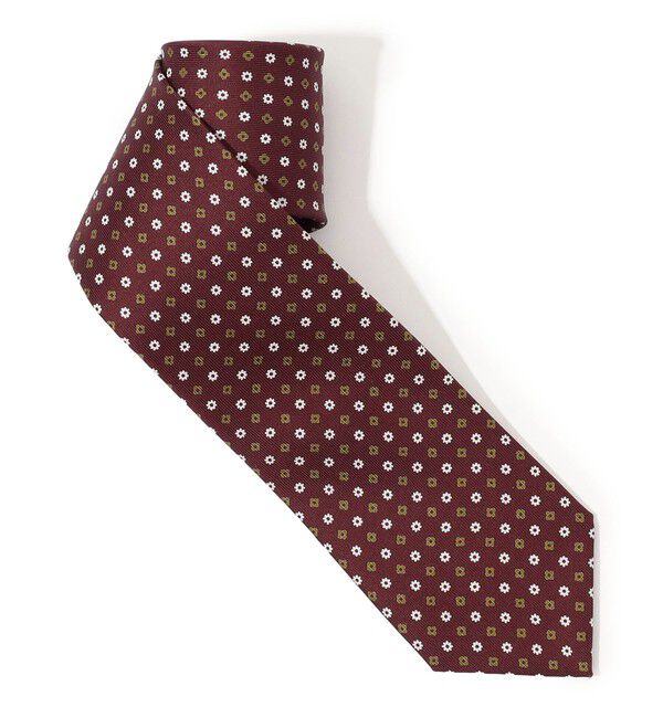 TOMORROWLAND GOODS「STEFANO BIGI シルクプリント 小紋柄ネクタイ」|ネクタイ・蝶ネクタイ|38 ダークレッド系