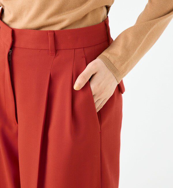 Ballsey「バラシアストレッチ 2タックワイドパンツ」|スラックス|