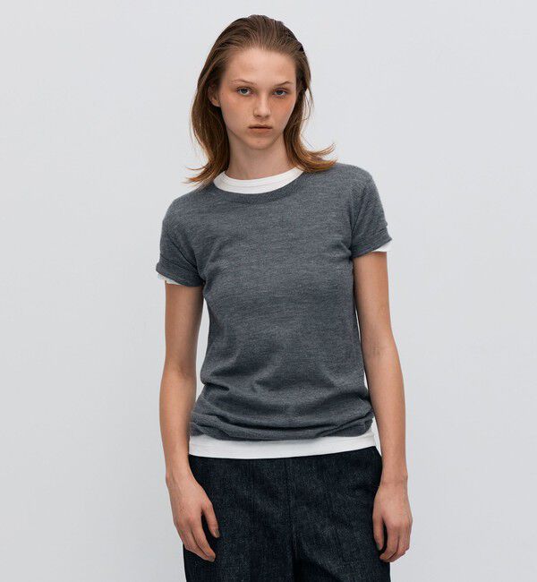 BACCA「カシミヤ ハーフスリーブプルオーバー」|ニット・セーター|