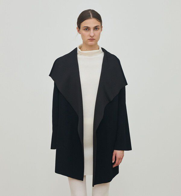 DES PRES「ヘリンボーンダブルフェイス トライアングルカラーコート」|その他|