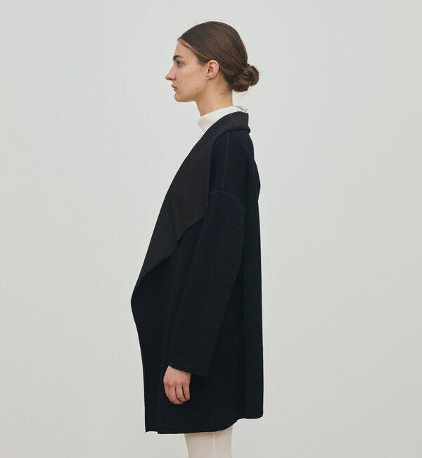 DES PRES「ヘリンボーンダブルフェイス トライアングルカラーコート」|その他|