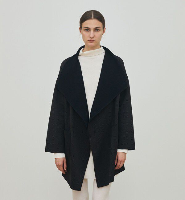 DES PRES「ヘリンボーンダブルフェイス トライアングルカラーコート」|その他|