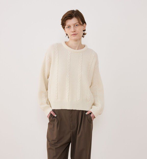 GALERIE VIE「ウールヘンプ クルーネックプルオーバー」|ニット・セーター|