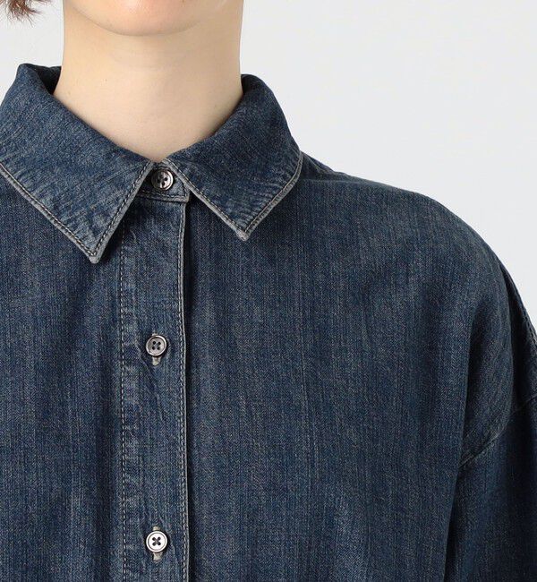 JAMES PERSE「コットンデニム ベルテッドシャツワンピース WCID6947」|ワンピース|