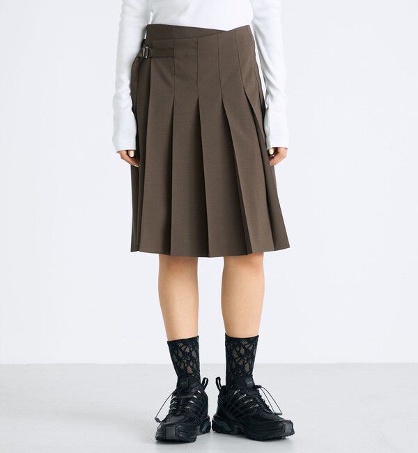 Edition「ウールライク ラッププリーツスカート」|スカート|