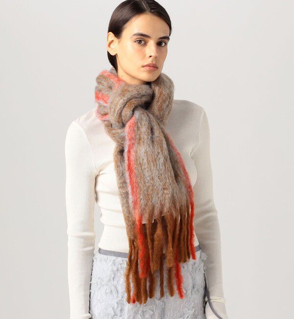 TOMORROWLAND GOODS「814 EZCARAY Twist Frame モヘヤストール」|マフラー|