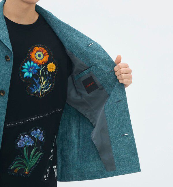 CABaN「コットンリネンスラブ 4ポケットカバーオールジャケット」|テーラードジャケット|