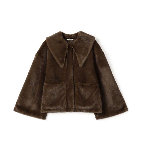 TOMORROWLAND GOODS「BY MALENE BIRGER JACQUIE フェイクファージャケット」|ブルゾン・スタジャン|49 ダークブラウン
